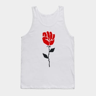 Black Lives Matter Red Flower Tank Top